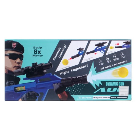 Blaster "Pomp -Aug", shoots soft balls, sight-7