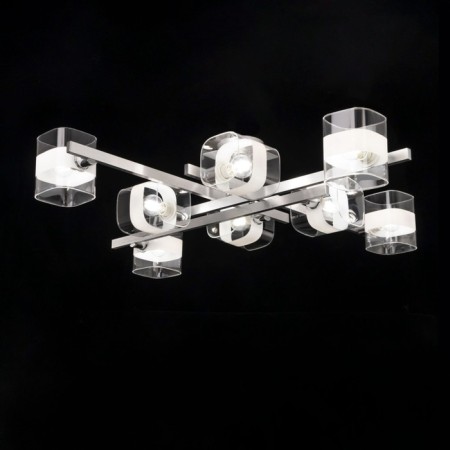 Ceiling CITILUX CULCH “VIRTA” CL139280, 86x86x1.5 cm, 8x60W, E14, gray color gray-7