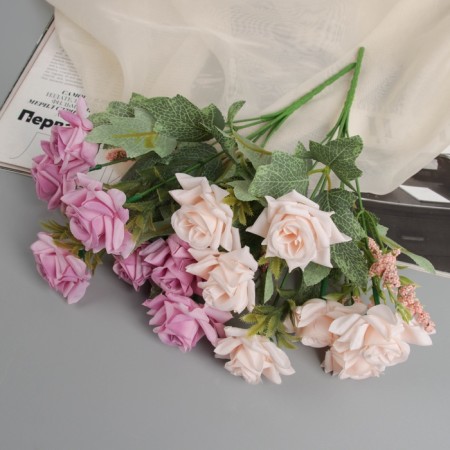 Bouquet "Rosa Lady with large leaves" 26 cm, mix-2