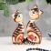 Souvenir "Cat with a cat for good luck", 2 pcs, gzhel color