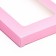 Gift box for chocolate tiles, with a window, pink, 17 x 8 x 1.4 cm