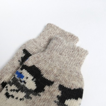 Men's woolen socks "Snowman", gray color, size 25-1