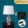 Table lamp with lampshade Risalux "Tyrel", E14, 40 W, 18 × 18 × 30 cm