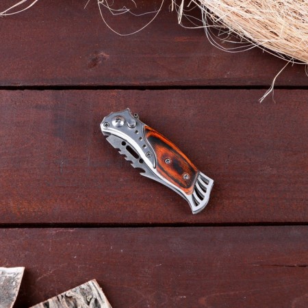 Folding “Pescar” knife 16.6cm, 76mm blade, with a flashlight-2
