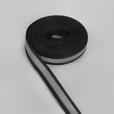 Reflective tape-strip, 10 mm, 5 ± 1 m, black color-1