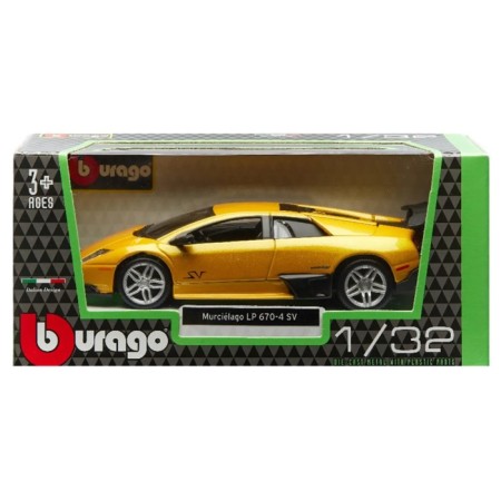 BBURAGO MURCIELAGO LP 670-4 SV, Die-Cast, 1:32, yellow color-11