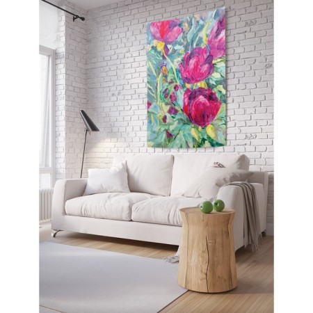 Decorative panel with photo printing "Fragrant dreams", vertical, size 150x200 cm