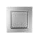 Tot Elegant switch, 10 a, 1 cl., With backlight, hidden, silver
