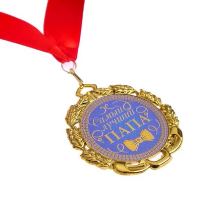 Medal with tape "dad", d = 70 mm-2
