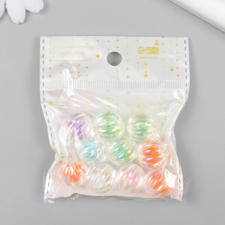 Busina for creativity plastic "Ball watermelon with a colored middle" mix d = 1.6 cm set 10 pcs-2