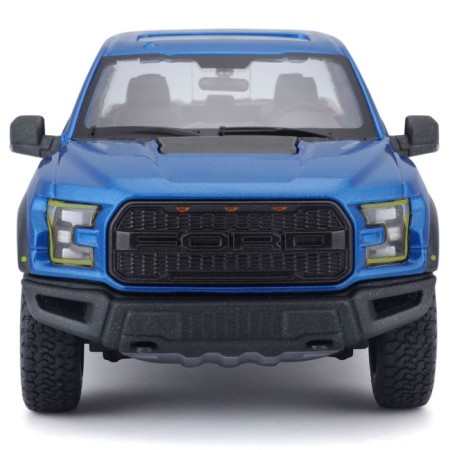 MASTO DIE-CAST 2017 Ford F-150 Raptor machine, opening doors, 1:24, blue color-1