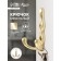 Furniture hook Cappio pigtail, two -rod, satin gold color