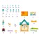 Set of game Hape "Veterinary Clinic", two -story, with animals, dolls and accessories