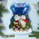 Serving glass share "Christmas tree with a bow. Feast ", 21 × 16 cm