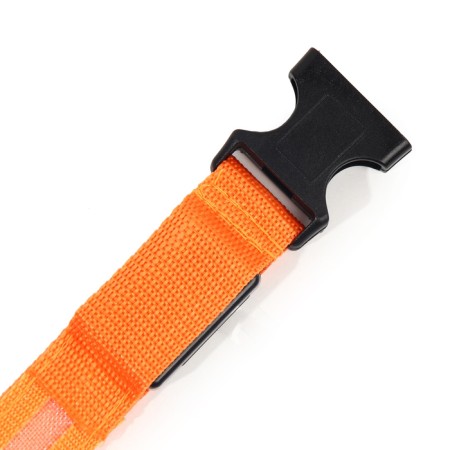 Collar with backlight size m, osh 40-48 x 2.5 cm, 3 glow modes Orange-9