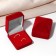 Baded velvet for 2 rings "Traditions", 5 x 4.5 x 3 cm, red color
