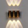 Facade lamp "Elegant", FSD-042, 6 W, 3000K, 3 rays, IP65, 220 V, plastic, black