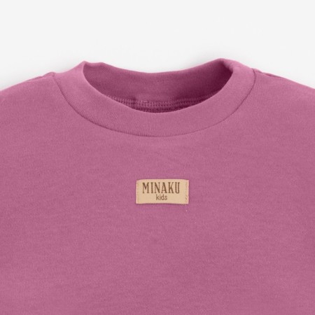 Kidsa (sweatshirt, shorts) minku, raspberry color, height 80-86 cm-1