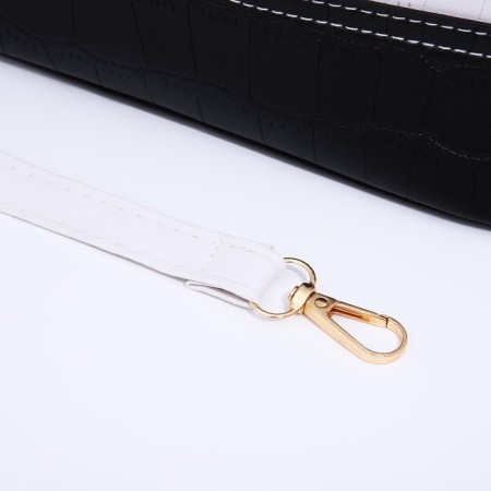 Bag Cross-Bodi with a zipper, white color-5