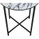 Coffee table Volopas metal, white marble/black 48x48x60 cm