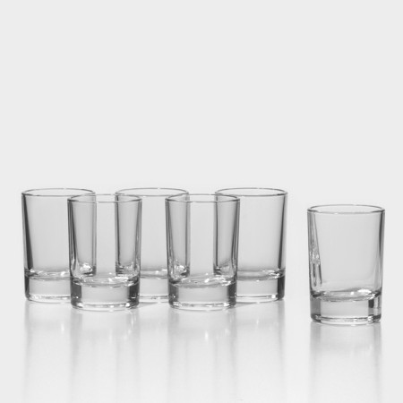 Set of glass stacks "smooth", 50 ml, 6 pcs