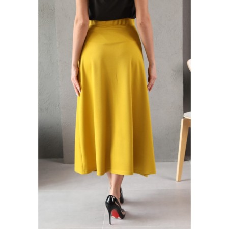 Female suit, size 54, mustard color-7
