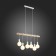 Suspended EVOLUCE lamp. SL1142.503.06. Bagetti. 6x60 watts, E27, 85x4x29 cm, white color, light wood