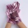 Carnival accessory- gloves, pink metallic color, artificial leather
