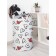 Toy basket "Black and white hearts, size 40x60 cm