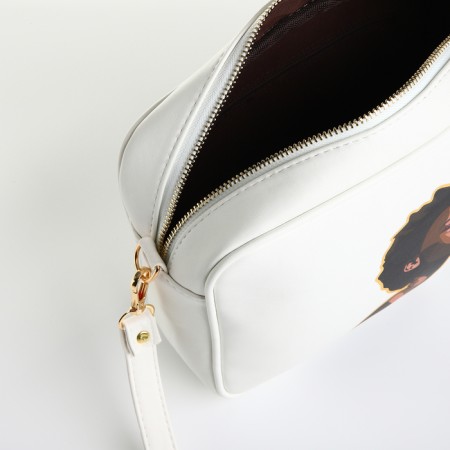 Women's bag over the shoulder Textura, small, white color-7
