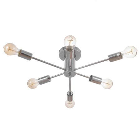 Ceiling chandelier "Orion" 6x60W E27 Color: Chrome