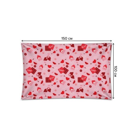 Decorative panel with photo printing "Kiss Love", horizontal, size 100x150 cm-1