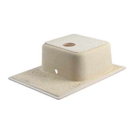 Kitchen carrier made of stone Agata AG5C10, 640x490x180 mm, glossy, beige-2