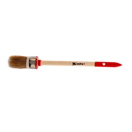 Round brush MTX 82042, pro, natural bristles, wooden handle, 25 mm
