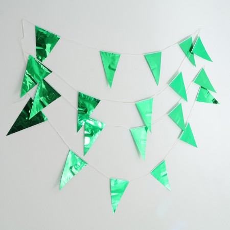 Garland "flags", 20 flags, 10 meters, green color-1