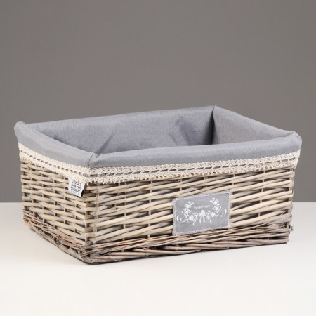 Stelly basket "Lenon", 40x31x17 cm, gray