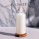 Candle cylinder, 5x12 cm, set 3 pcs, white