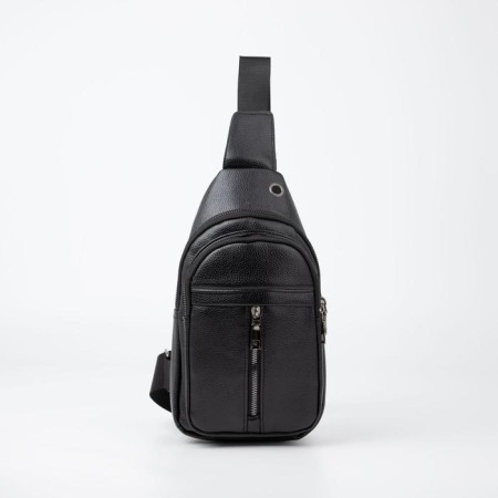 Sling bag, artificial leather, black color
