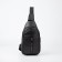 Sling bag, artificial leather, black color