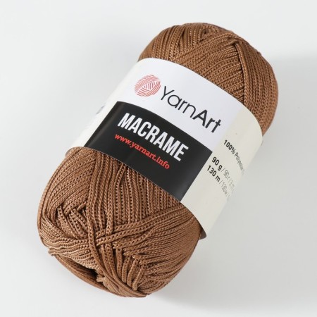 Yarn "Macrame Macrama" 100% polyester 130m/90g (151 brown)-2