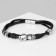 Bracelet Unisex "Style" skull, black color with silver, 23 cm