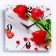 Wall watches: flowers, "tulips", silent, 35 x 35 cm