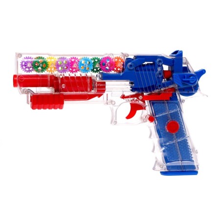 Techno pistol, with gears, shoots soft bullets, light, sound-1