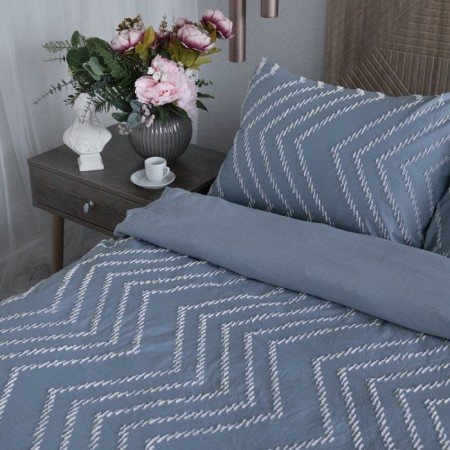 Bed linen 2 joint venture “wave”, size 220x240 cm, 175x215 cm, 50x70 cm - 2 pcs-1