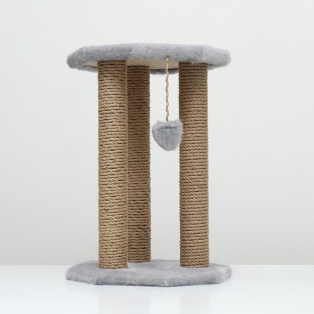 Rotonda clawberry with a toy, jute 35 x 35 x 50 cm, gray-3