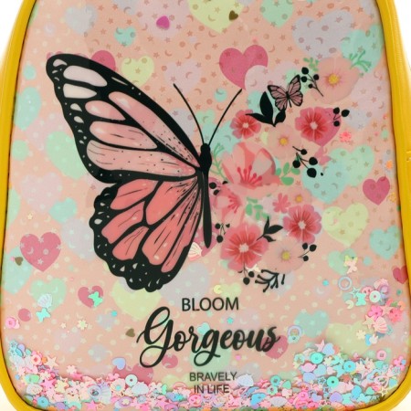 Children's backpack 20*9*22.5, lightning departure, butterfly, yellow-4