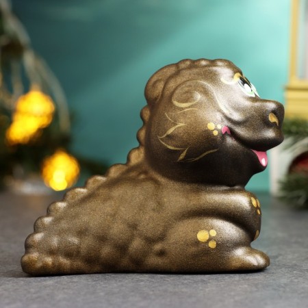 Фигурка "Дракончик" 10х12см, бронза-3