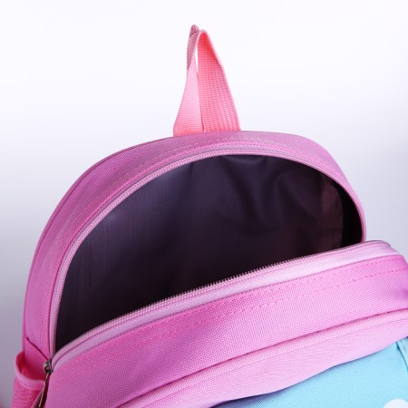Baby backpack on lightning, 3 outer pockets, pink color-4