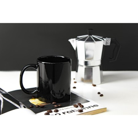 Ceramic share mug "Classic", 390 ml, black color-5