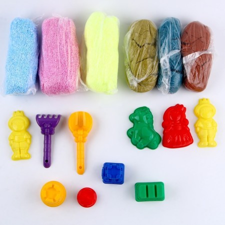 Set for creativity 2 in 1 "kinetic sand. Ball plasticine ", 900 g, 10 molds, mix-2